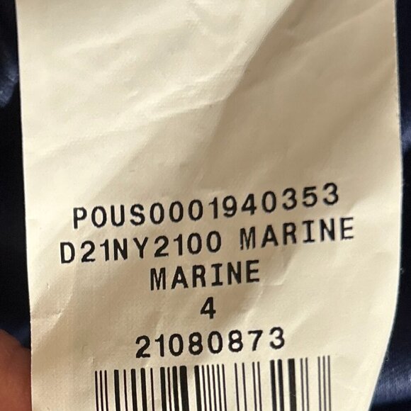 David's Bridal SZ 4 Matine Navy Gown Grecian Style Open Lace Formal Bridesmaid - Picture 11 of 11